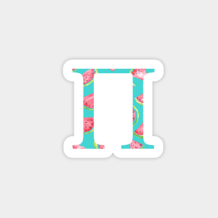 Pi Watermelon Letter Sticker